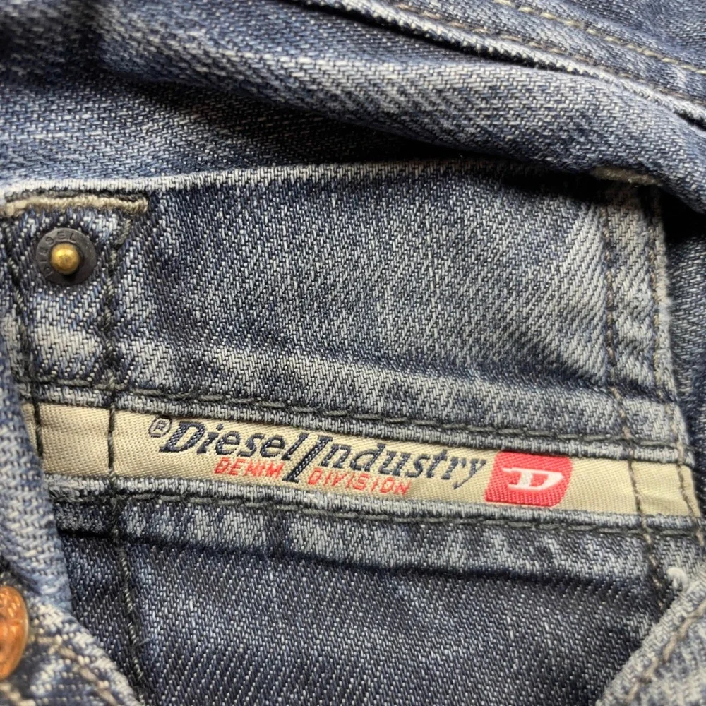 VTG‎ Diesel Waykee Jeans Regular Straight Dark Wash Whisker Denim Men Size 29x30